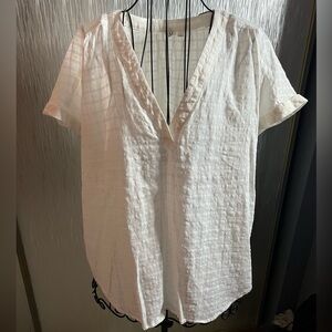 Womens GAP White Short Sleeve Blouse